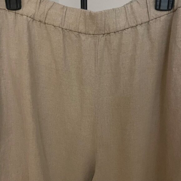 Eileen Fisher High Waist Taper Ankle Pant XL 100% Organic Linen Coastal Vacation - Picture 3 of 10